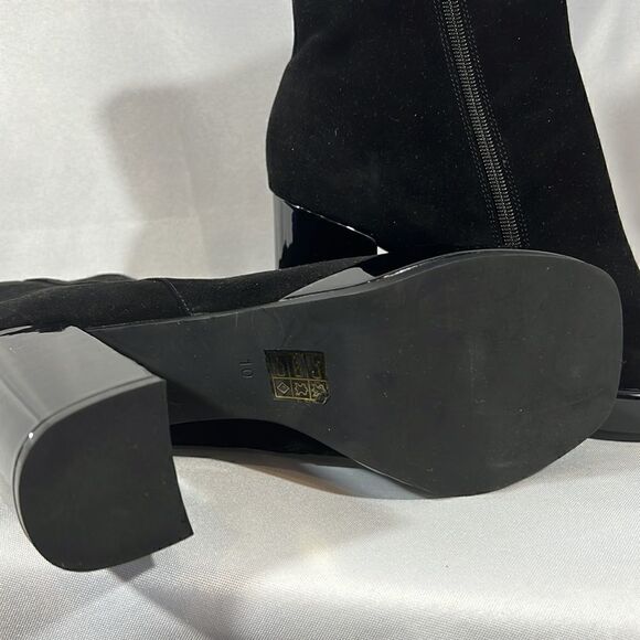 JEFFREY CAMPBELL MARY KATE ANKLE PLATFORM BOOTIES IN BLACK NEW SIZE 10 - Picture 8 of 11